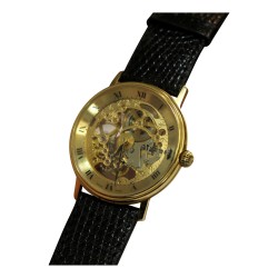 Механические часы «Bucherer» «Skeleton» с золотым корпусом